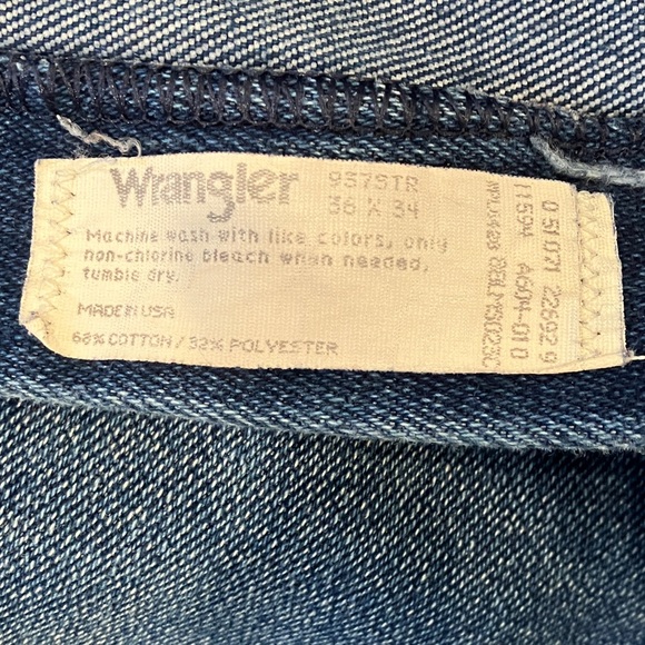 Vintage Wrangler W35L29.25 Men's Blue Bootcut Jeans - Picture 5 of 16